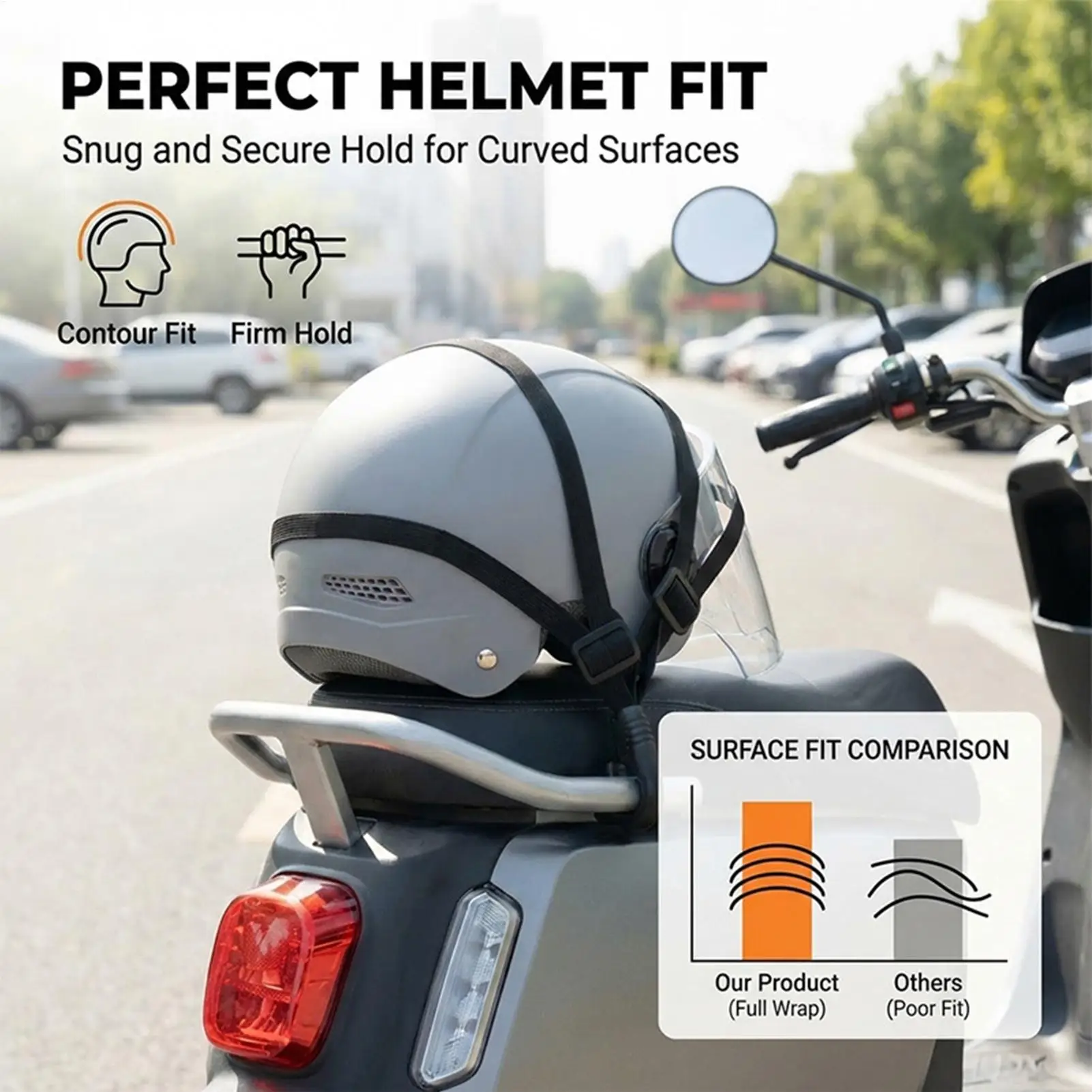 Universal Motorcycle Luggage Strap Moto Helmet Gears Fixed Elastic Buckle Rope High-Strength Retractable Protective Net Rope