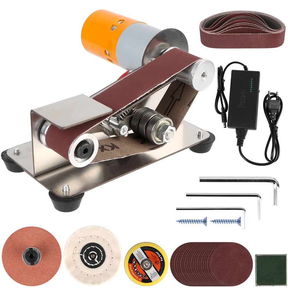 

7 Variable Speed Mini Electric Sharpener Grinding machine Belt Sander Electric Sanding Polishing Grinding Machine EU plug