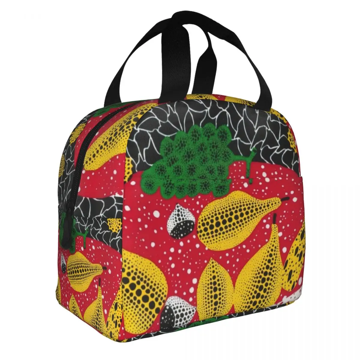 Japanese Pop Art Yayoi Kusama Insulated Lunch Bag for Women Resuable Cooler Thermal Bento Box office Work School