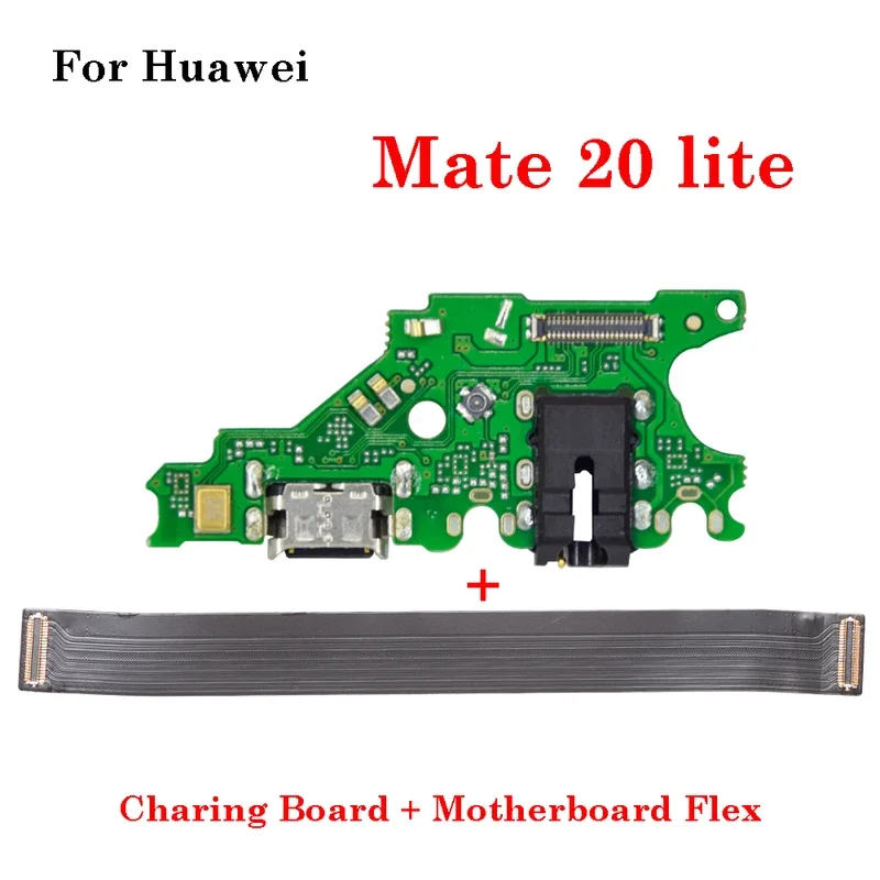 USB 충전 충전기 보드 도크 커넥터, 마더보드 커넥터 보드 리본 플렉스 케이블, 화웨이 메이트 20 라이트 메인보드 플렉스