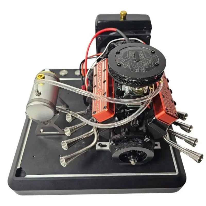 

Четырехтактный восьмицилиндровый двигатель Toyan, металлическая сборка, модель двигателя V8, может запускаться, чтобы подарить друзьям, игрушка, подарки, механическая сборка