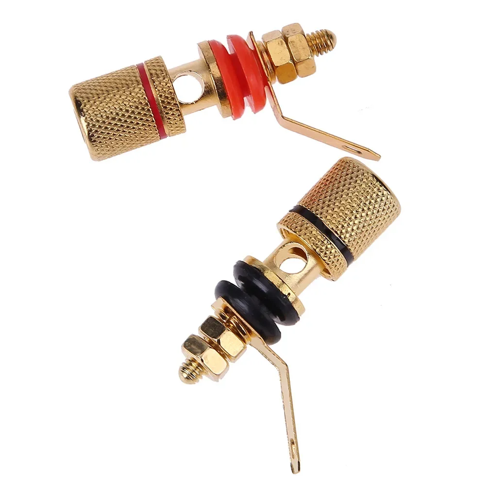 2-10pcs Gold Plated Amplifier Speaker Terminal Binding Post Banana Plug Socket Connector Suitable for 4mm Banana Plugs