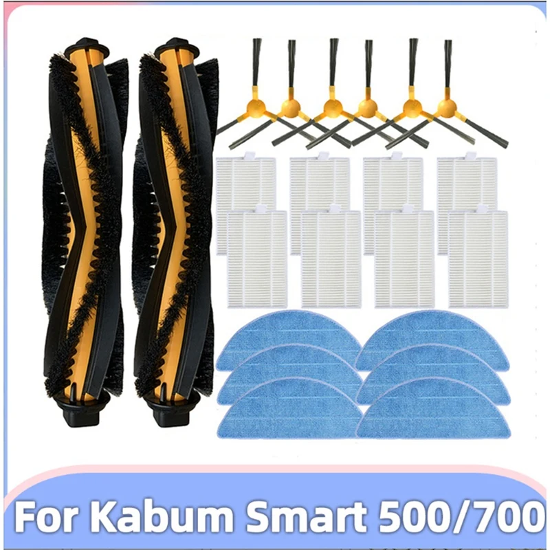 Para Kabum Smart 700 / 500 accesorios de Robot aspirador cepillo lateral de rodillo principal filtro HEPA paño de mopa 22 Uds