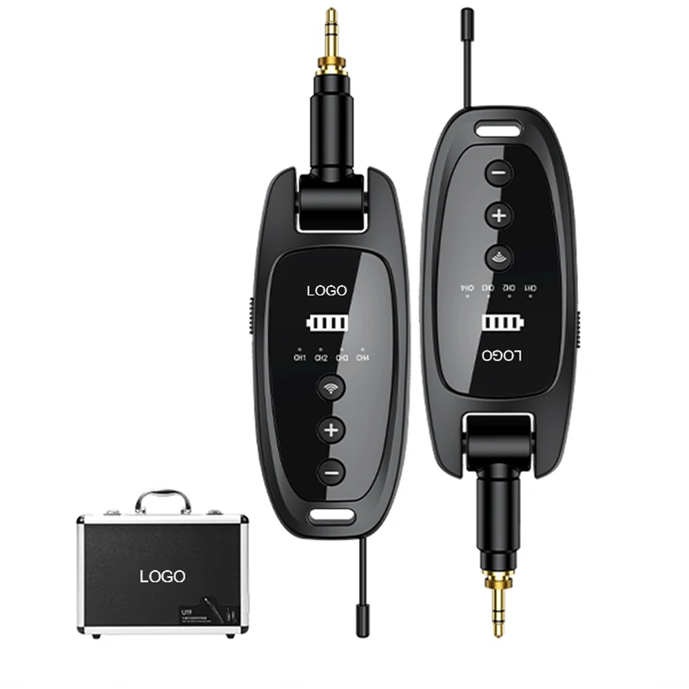 OEM Instrument Microphone UHF Wireless Electric Guitar Mic U19 with 180 Degree Rotation Transmitter Receiver for Performance