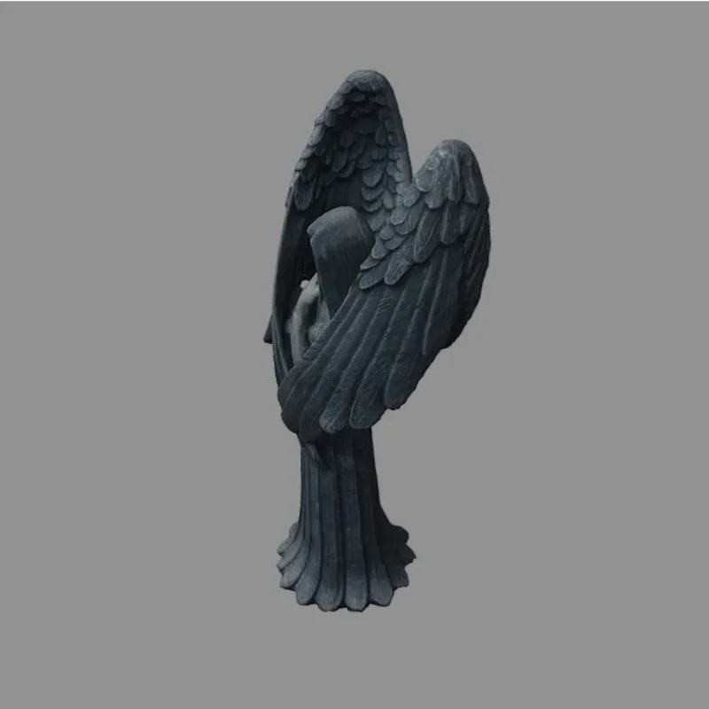 Halloween Dark Fallen Angel Cthulhu Lucifer Resin Statue Gothic Fantasy Faceless Demon Sculpture Home Desktop Decor Gift