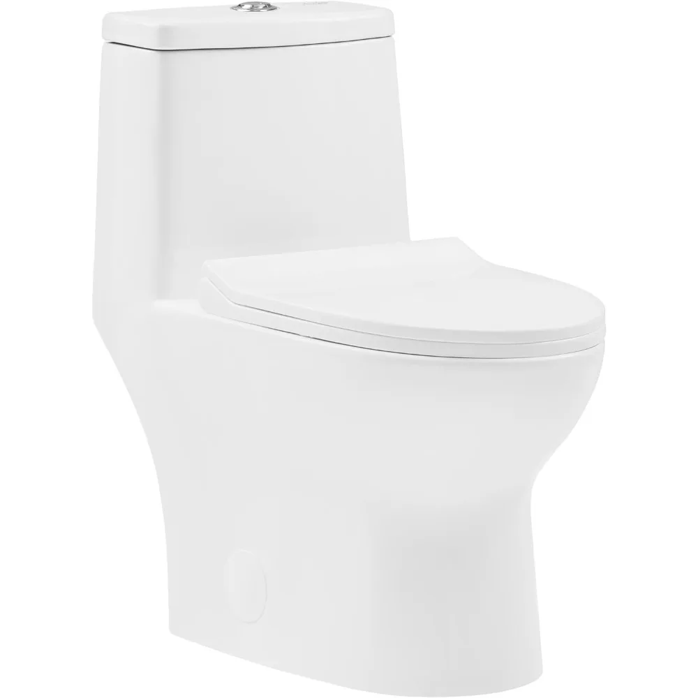 مرحاض Swiss Madison Ivy Series 1T112 من قطعة واحدة مع ميزة دافق مزدوجة