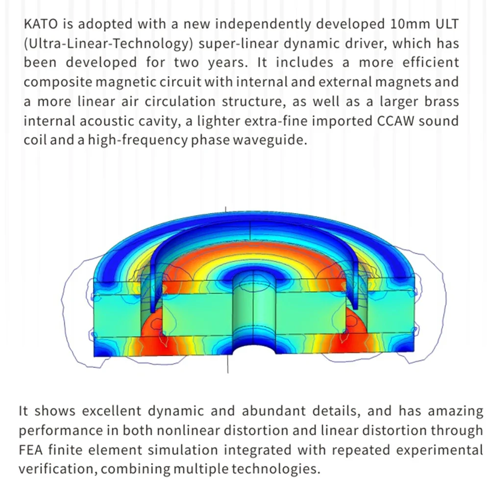 MoonDrop KATO HIFI سماعة 10 مللي متر DLC الحجاب الحاجز ديناميكي داخل الأذن رصد IEM 0.78 مللي متر كابل قابل للفصل سماعات الأذن مع 4 أزواج أنابيب الصوت
