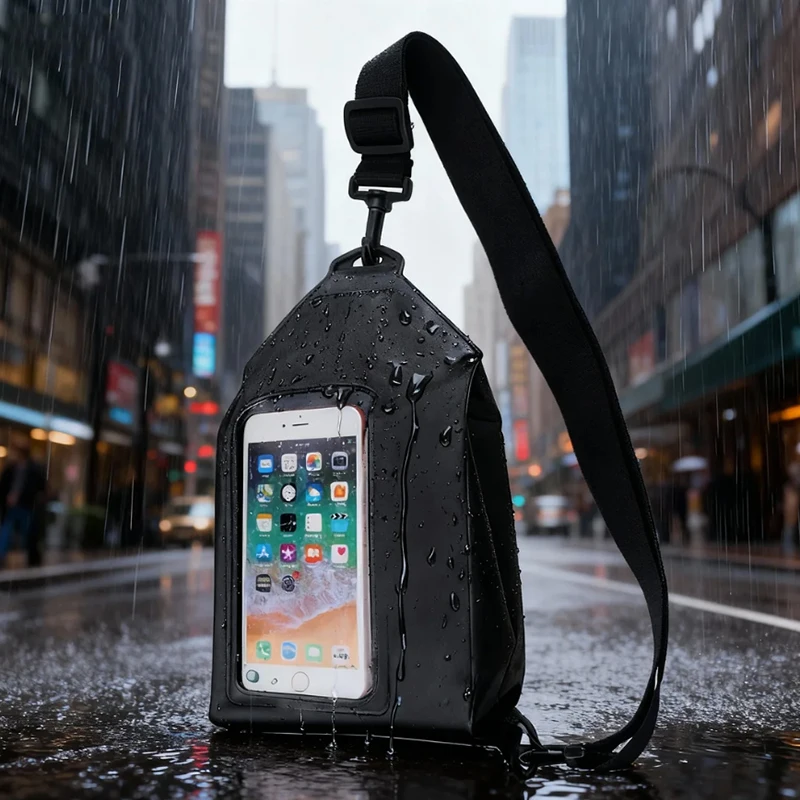 

PVC Waterproof Crossbody Bag, Touchscreen Waist Pack for Outdoor Sports Cycling Diving Beach Hiking Travel,Phone Case Bag
