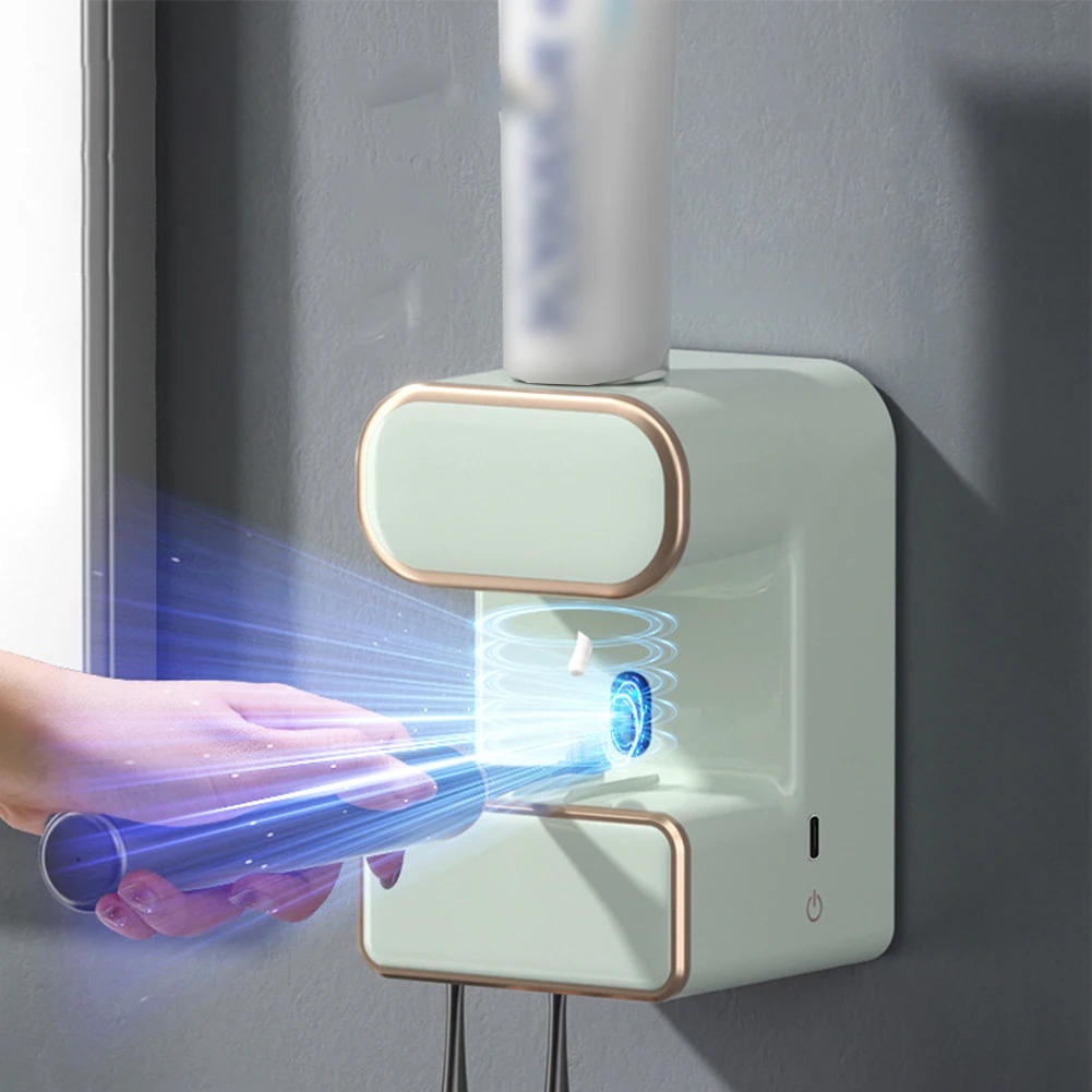 Electric Toothpaste Holder Automatic Toothpaste Dispenser 8.4cm X 8.1cm X 12.5cm Easy Clean Toothpaste Dispenser