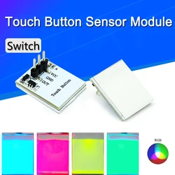 Capacitivo di Tocco Interruttore HTTM Tasto di Tocco del Sensore di Modulo Verde Blu Rosso Giallo RGB Display A Colori Circuito Integrato