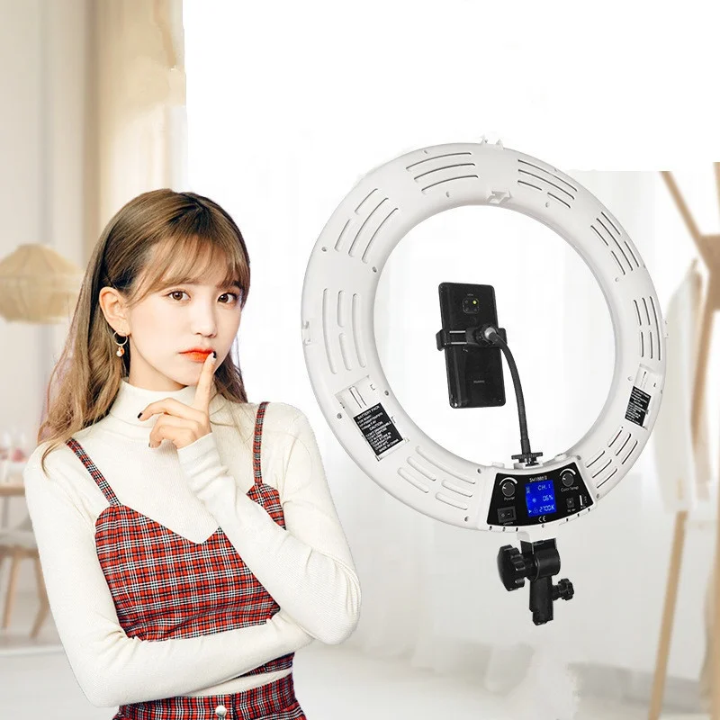 SM1888II 18-inch Dimmable Round Beauty Studio Photo Ring Light Hot Sale Selfie Photography Lighting with Tripod