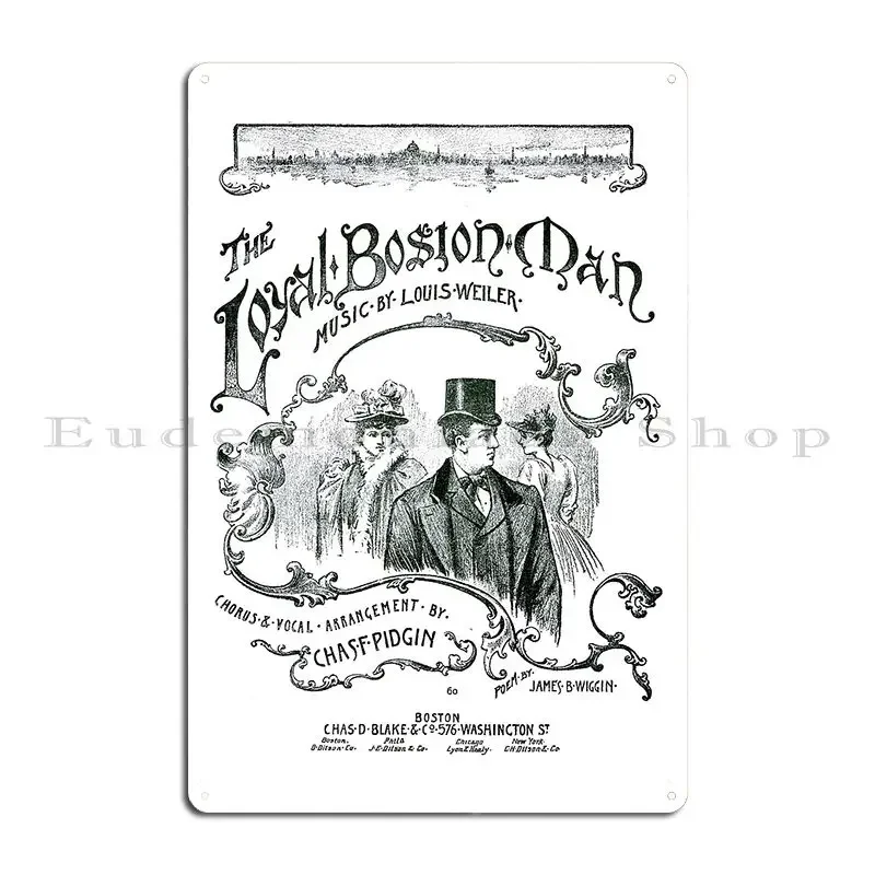 The Loyal Boston Man White Metal Plaque Poster Club Bar Garage Cinema Design Bar Cave Tin Sign Poster
