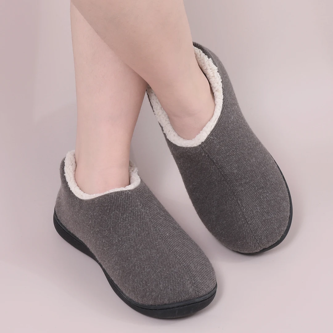 

Comwarm Female Soft Warm Fluffy Slippers New Winter Cotton Slippers Women House Fuzzy Fluffy Slides Soft Sole Bedroom Flats Shoe