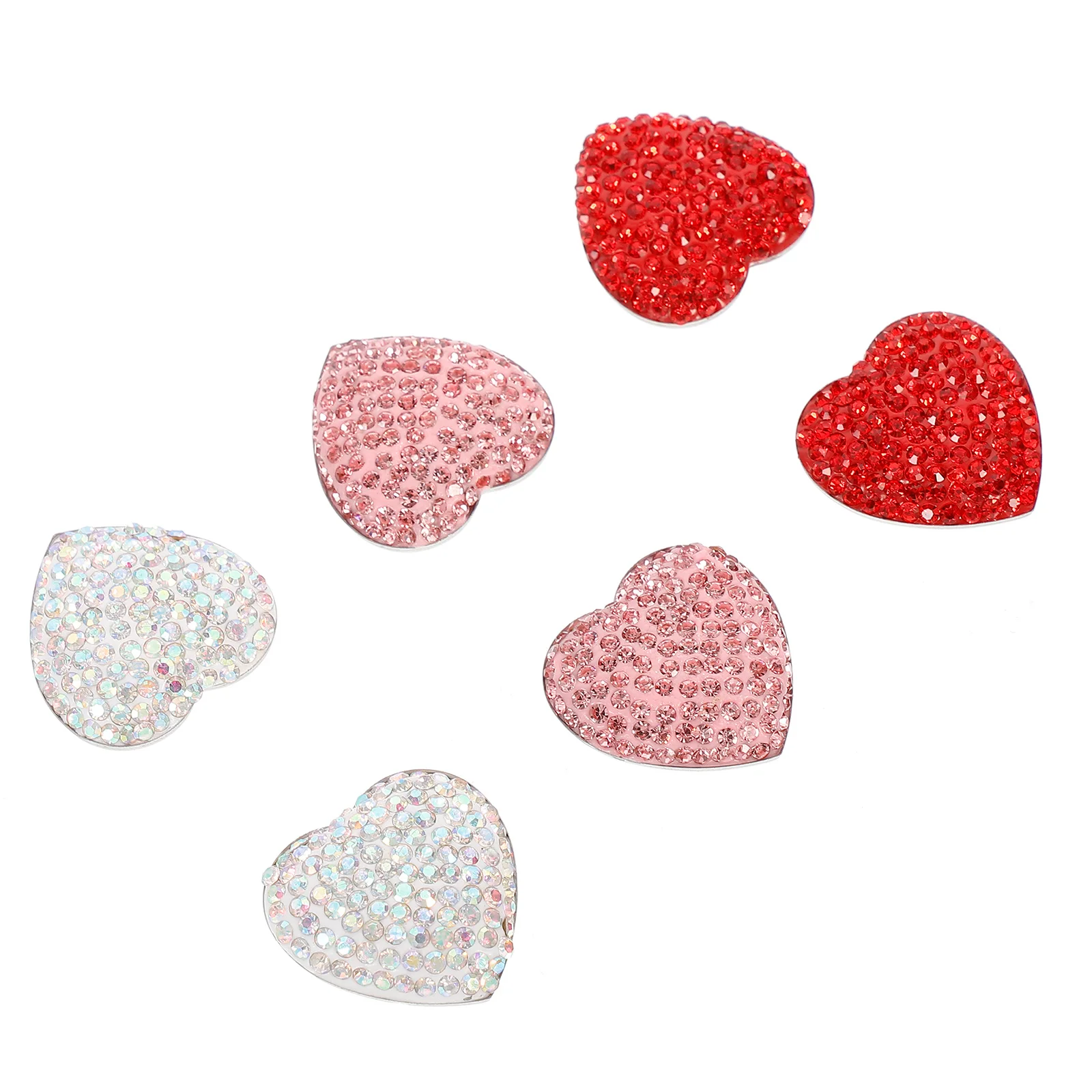 

6 Pcs Heart Fridge Magnet Refrigerator Magnets Freezer Metal Sticker for Heart-shaped Decals Stainless Steel Office