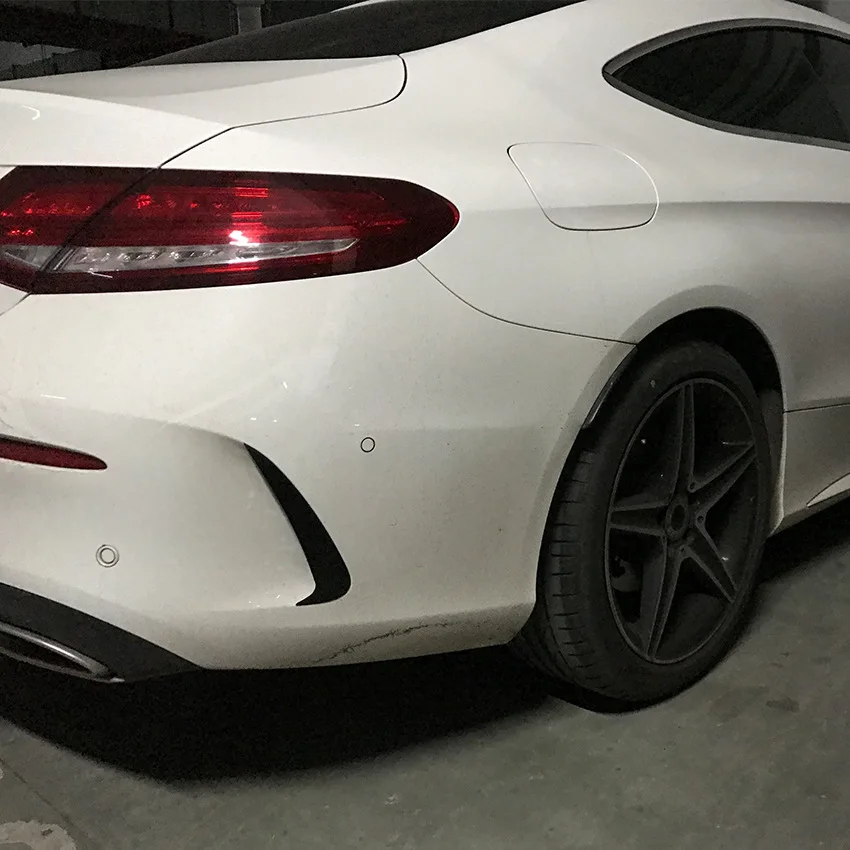 Spoiler Tuning Air Blade Rear Bumper Side Splitter Exterior Part For Mercedes Benz C-Class Coupe C205 AMG Body Kit Wind Knife 3
