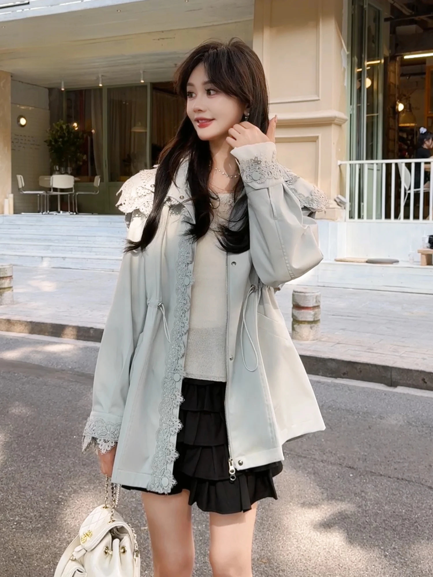 

Annelily Spring Summer New Casual Lightweight Luxury Heavy Sun Protection Windbreaker Hooded Jaet Women's Original Design L...