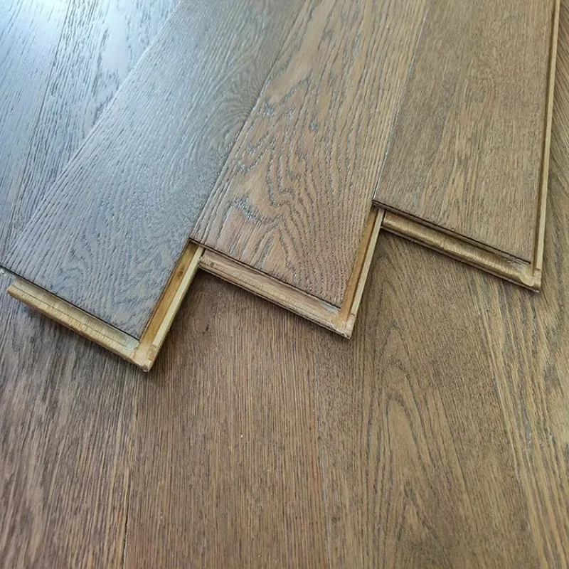 Customized size Mixed Plywood Brushed  Parquet Flooring 2mm Oak Natural Pine Residential Wooden Flooring Solid Wood