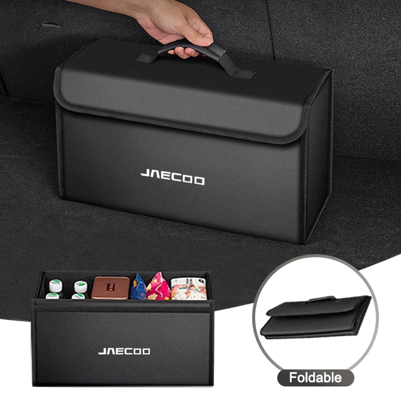 

Car logo Trunk Storage Box Collapsible Carbon Fiber Large Capacity Case For Chery Jaecoo J7 J8 Tiggo 8plus 5Plus 7pro Omoda 5 C5