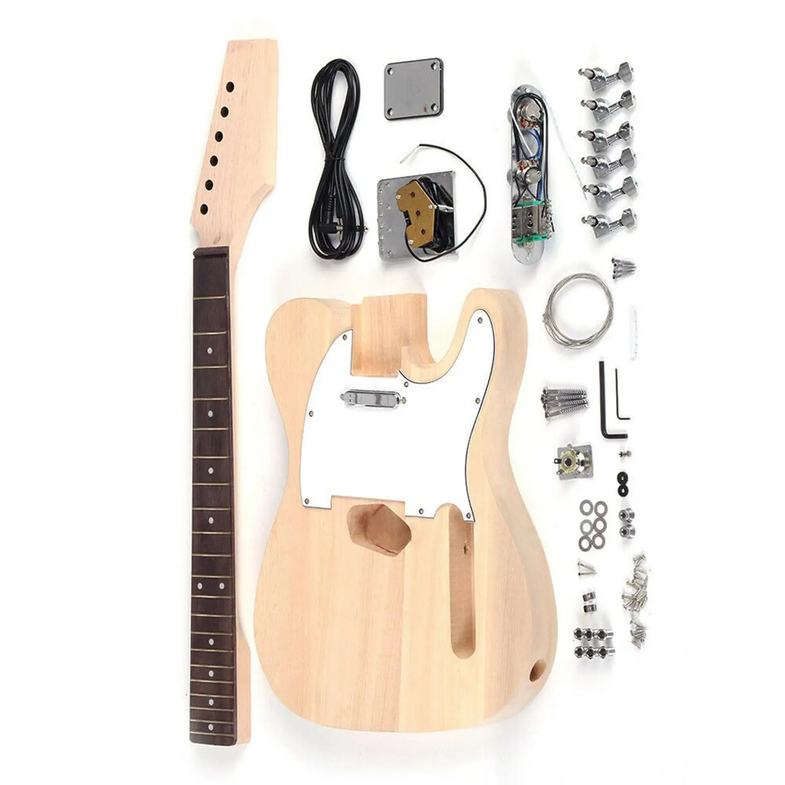 Build Blocks Electric Guitar Kit with Rosewood Fretboard DIY Musical Instrument Body for Beginner Guitar Assembly - view 6