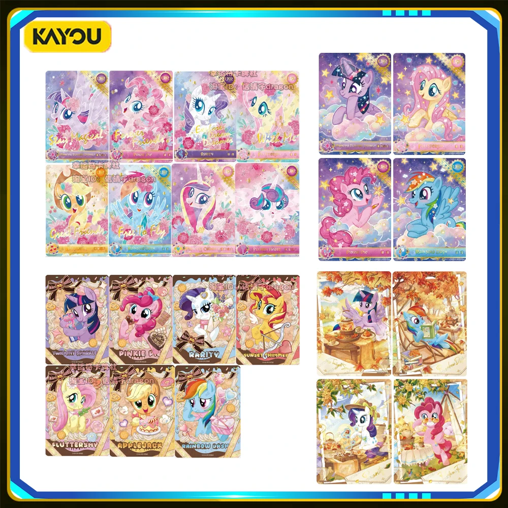 KAYOU Genuine My Little Pony Series USR Complete Set Single Cards Pinkie Pie Fluttershy Rare Collection Trading Card Gift Toys