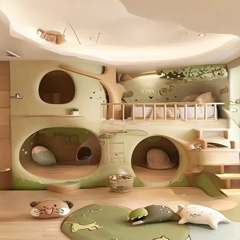 سرير أطفال من فورست ويند تري هاوس، سرير منعش بأوراق الدرج