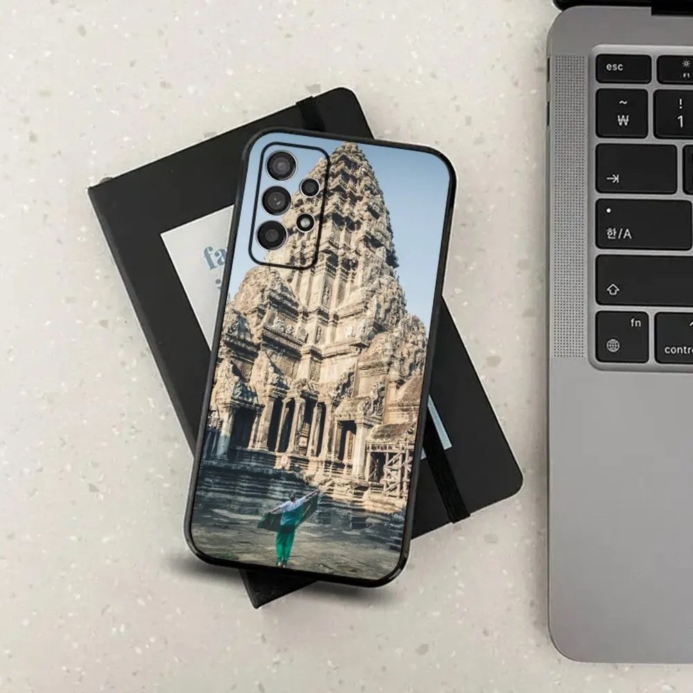 Angkor Wat Phone Case For Samsung S21,S22,S23,S30,Ultra,S20,Plus,Fe,Lite,Note,10,9,5G Black Soft Cover