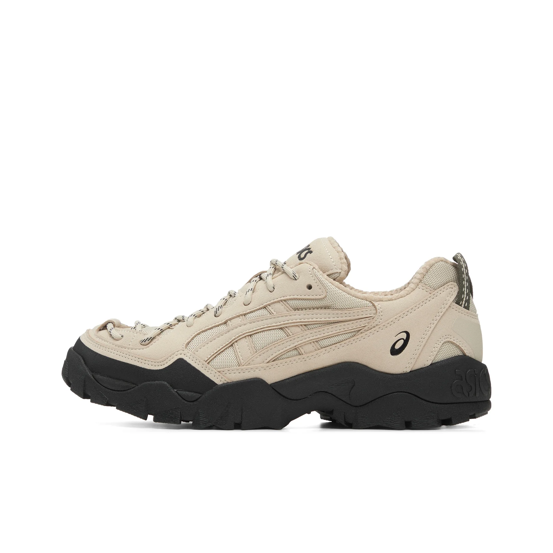 POIZON ASICS GEL PICKAX Calçado de exterior unissexo de cano baixo com amortecimento e equilíbrio, bege