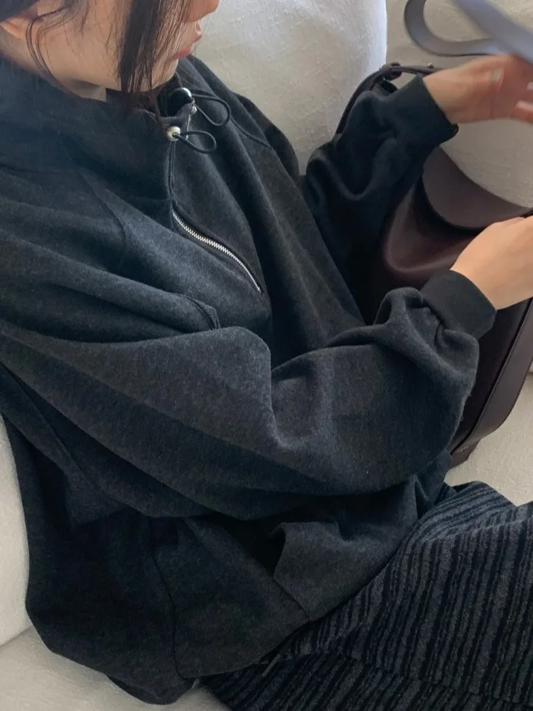 Корейская простая модная полосатая тонкая юбка средней длины с эластичной текстурой и завязками для женщин, осень-зима, новинка...