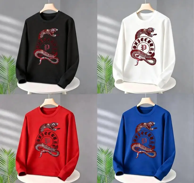 

Men's Rhinestone-Encrusted Diamond Casual Hoodie Sweatshirt Anime Streetwear Fashion Designer Male Fans