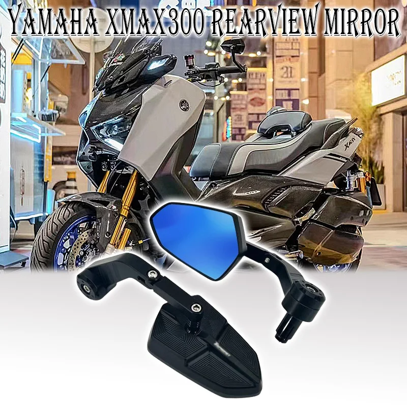 2024 New For Yamaha Xmax300 XMAX300 2017-2023 Mirror Cnc Aluminum Alloy Motorcycle Rearview Mirror Anti-Glare Rear Side Mirrors