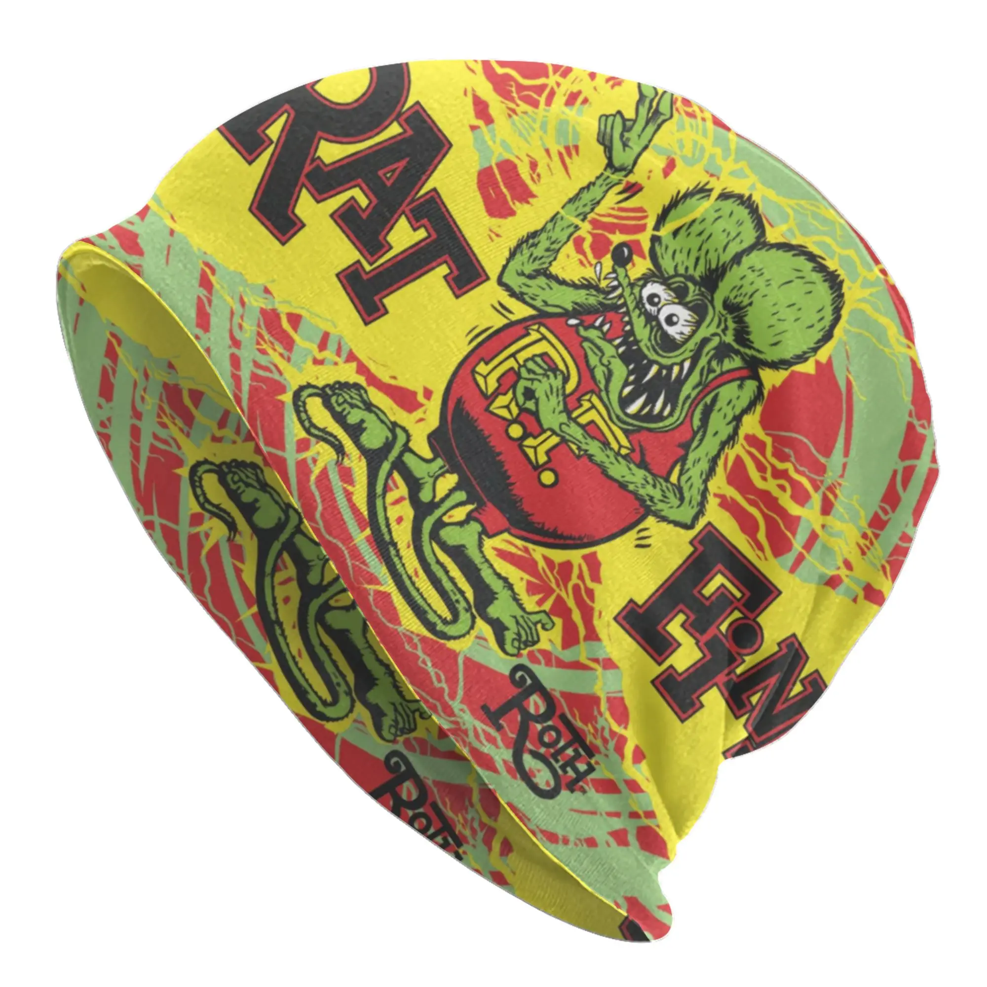 R-Rat F-Fink Anime Cartoon Bonnet Hat Knitting Hats Men Women Fashion Unisex  Warm Winter Skullies Beanies Caps