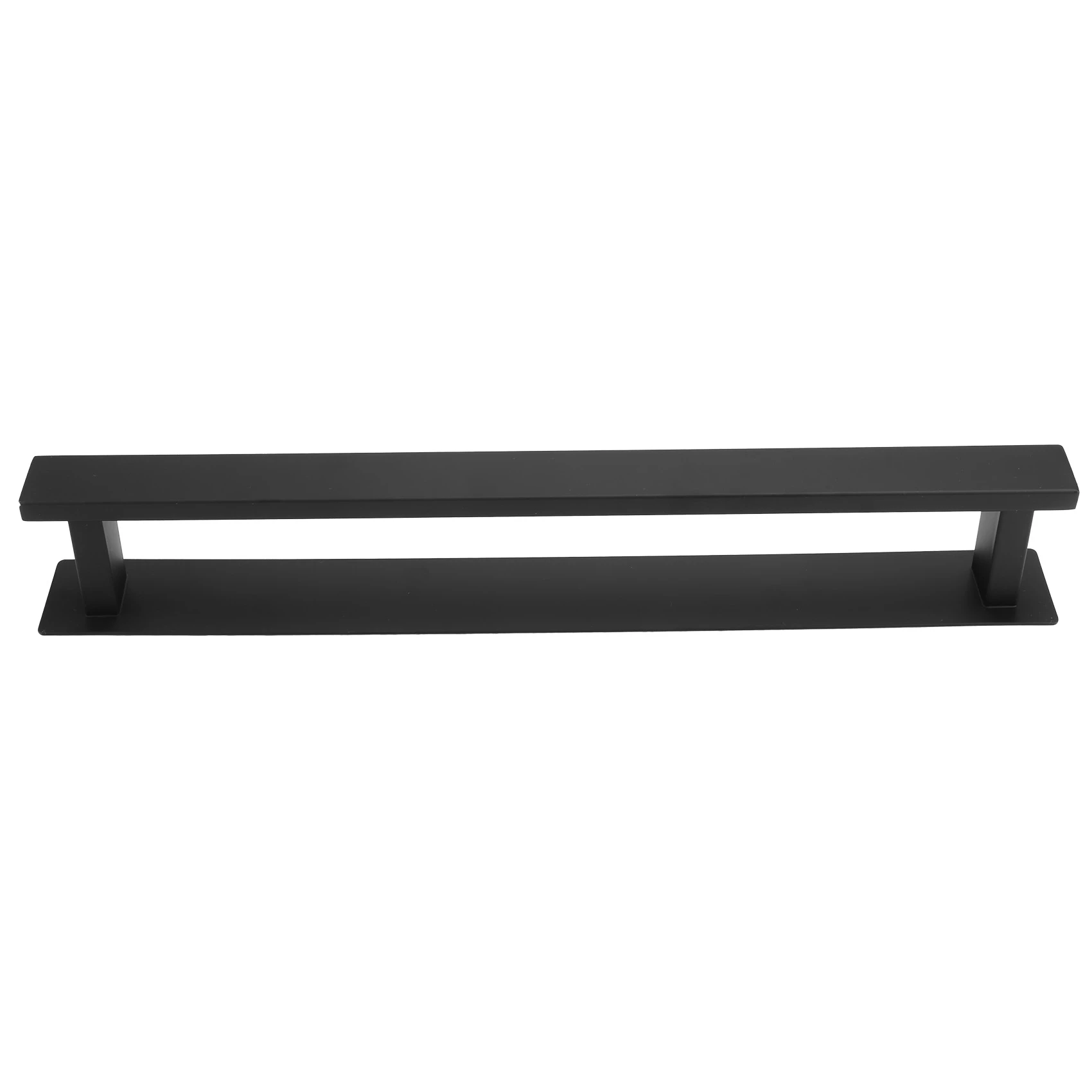 A04G-Adhesive Stand Towel Bar Shelf Black Stainless Steel Wall Mounted Lavatory Kitchen Bathroom Towel Rack Bar Holder Hanger