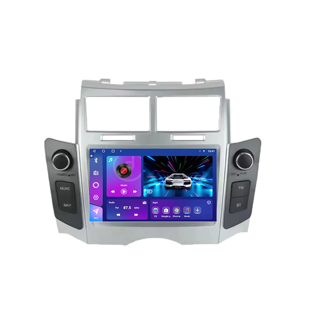 7'' Radio samochodowe z Androidem do Toyota Yaris XP90 Vitz Platz 2005 - 2012 Nawigacja GPS Stereo CarPlay Auto Multimedia 4G WIFI Player — 2