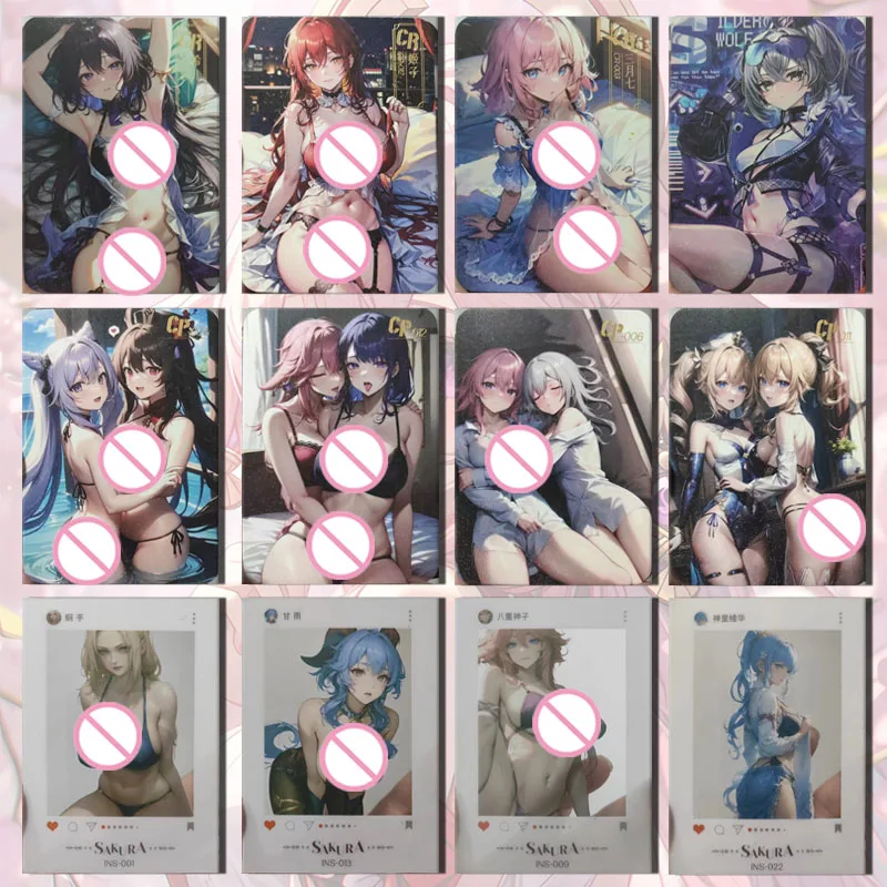 

Anime Goddess Story Raiden Shogun Yae Miko Keqiang Nami Matsumoto Rangiku ACG card boy Toy collection Birthday Christmas gift