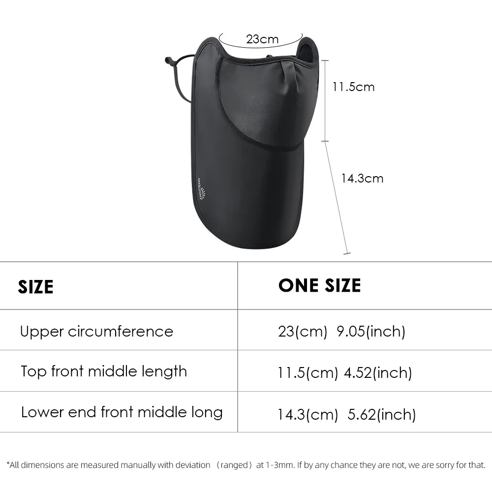 OhSunny maski na twarz z regulowanymi pętlami na uszy damskie letnie słońce osłona twarzy z ochroną szyi UPF50 +