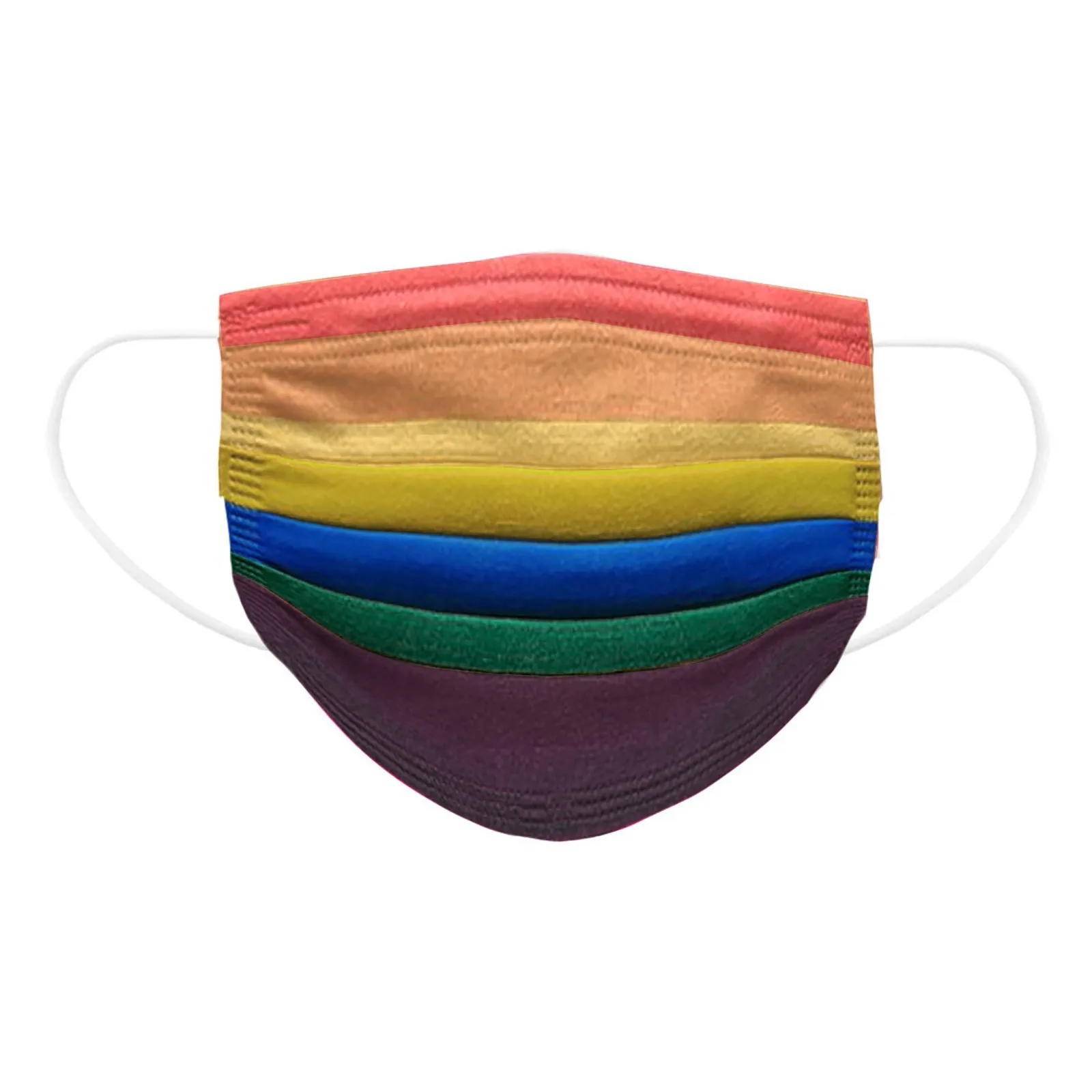 Rainbow Mask Women Fashion Pride Face Covering Colorful Striped Protective Mouth Guard Unisex Breathable Accessory Outdoor T1