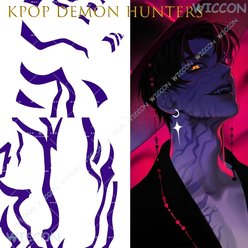 Kpop شيطان KPOP المعبود ماكياج الصيادين جينو ساجا بوي المعبود الخاص بك لصاقات وشم للوجه والأيدي اكسسوارات أفضل بائع هالوين