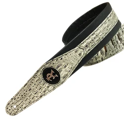 Crocodile Pattern Guitar Strap, Adjustable Length Rock Style Guitar Strap for Acoustic Guitar, Electric Guitar, Bass,Performance