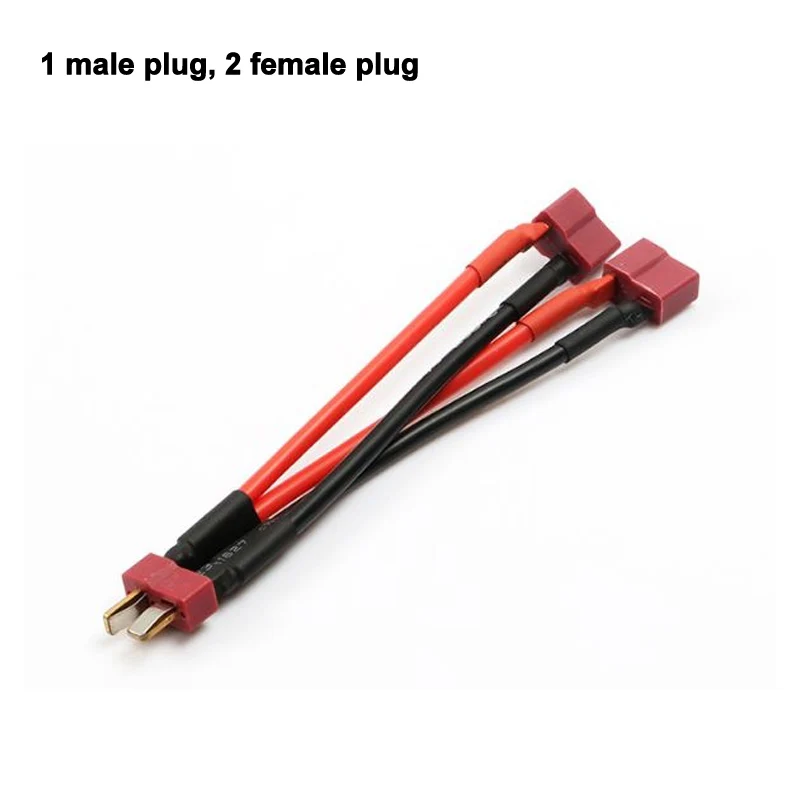 T-Plug Y Wire Harness Female to Male T Plug Parallel Battery Pack Connector Cable For Rc Lipo Battery Rc Model