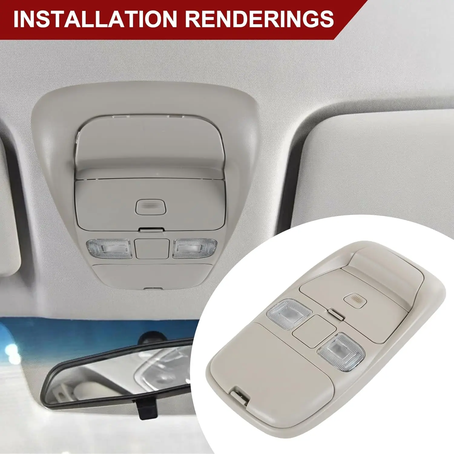 تخزين وحدة التحكم في ضوء القبة العلوية لدودج رام 1500 2500 1998-2002 مصباح السقف الداخلي استبدال 55350657 SN96TL2AA #6