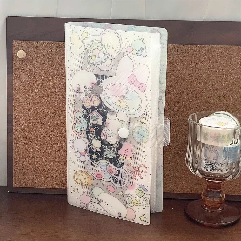 

A5 Stickers Storage Booklet Button Type with 40pcs Inner Pages Manicure Sticker Folder Large Capacity Exhibition Photo Album