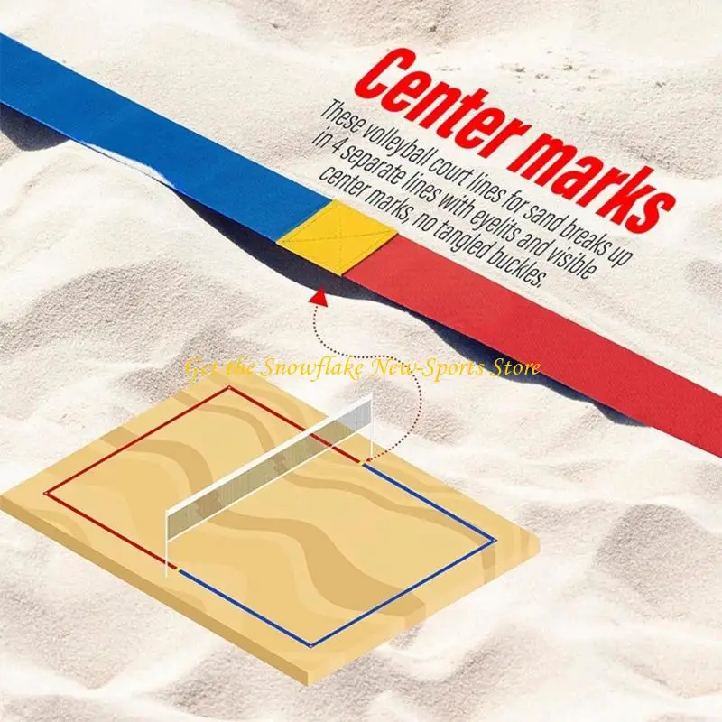 

E56D Marking Courts Marker with Ground Nails Outdoor Volleyball Boundaries Line