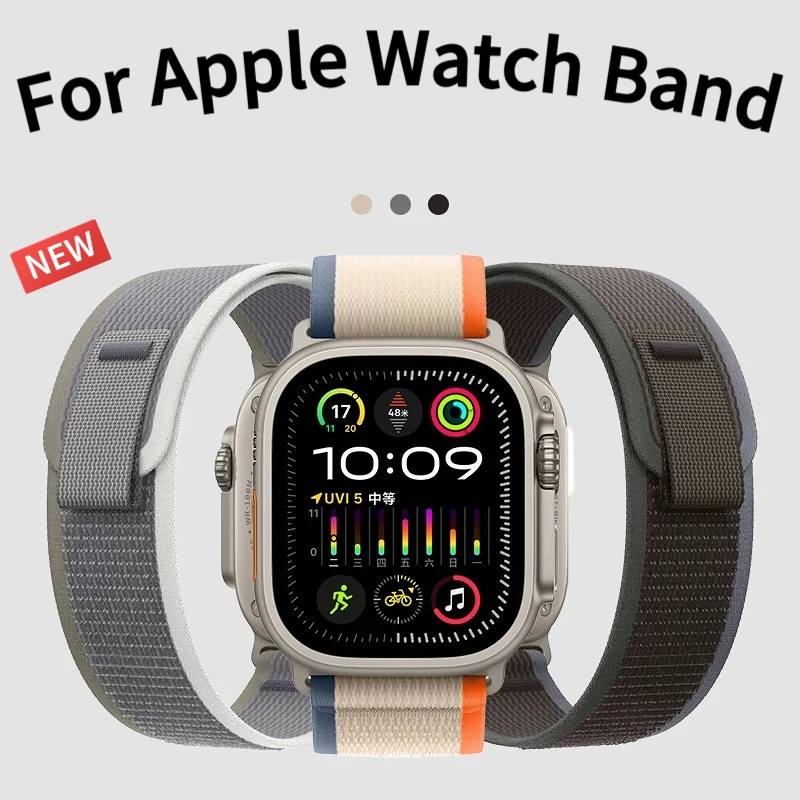 

Trail Loop Strap For Apple Watch Ultra 2 49mm Series 10 9 8 7 46mm 45mm 41mm 42mm Sports Nylon Wristband iWatch 6 5 4 SE 44/40mm