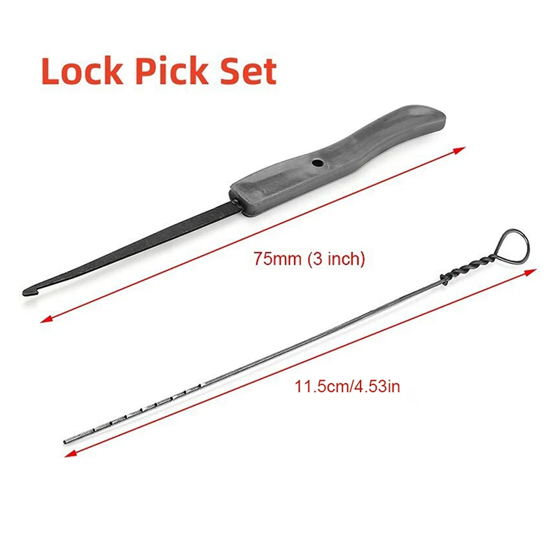 Crochets de retrait multifonctionnels en acier inoxydable, 10 pièces, visibles, outil manuel de bricolage, ensemble de choix de serrure, fournitures extracteur de clé