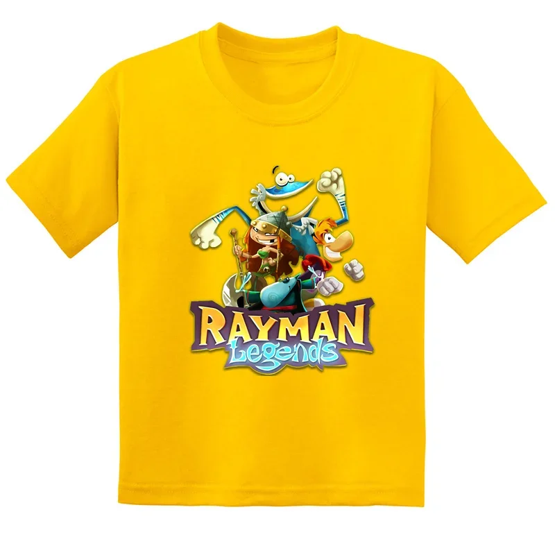 رائجة البيع Rayman Legends مغامرات طباعة مضحك الاطفال تي شيرت طفل الفتيان الفتيات ملابس الصيف الأطفال القطن قصير الأكمام تي شيرت #5