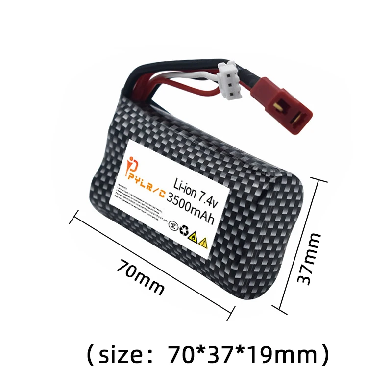 Batería Li-ion 7,4V 3500mAh 18650 para WLtoys RC 2S - imagen 3