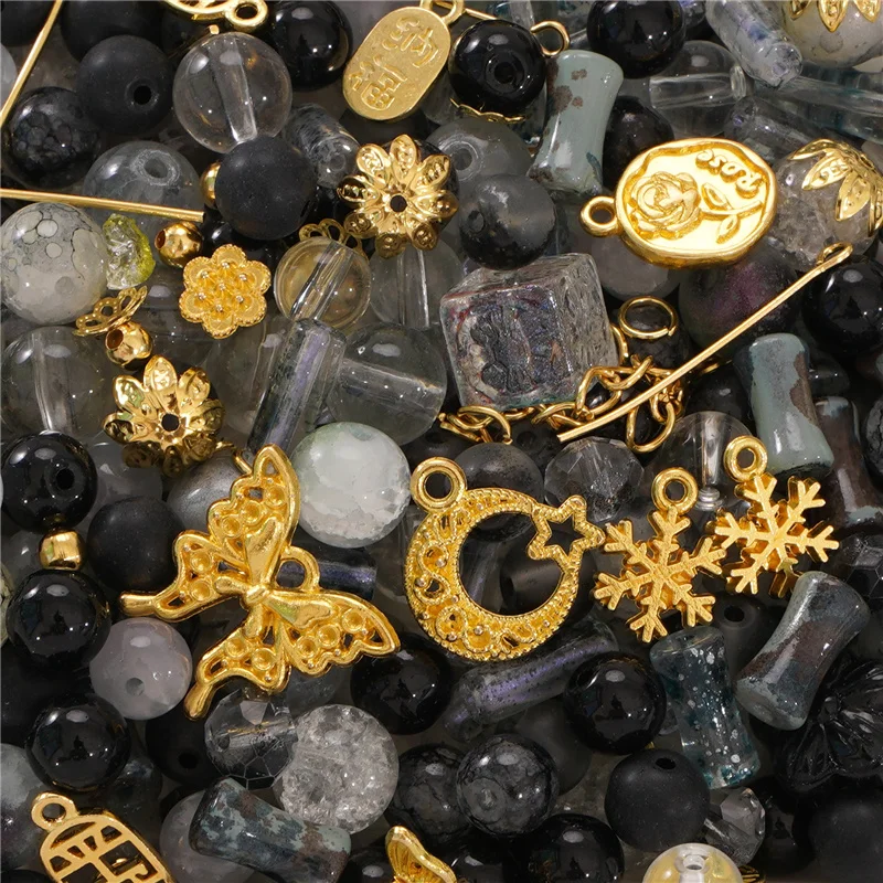 30 جرام لون عشوائي سبائك معدنية سحر الخرز كريستال زجاج خزر عازل الكثير فضفاض Diy بها بنفسك صنع المجوهرات الديكور اكسسوارات