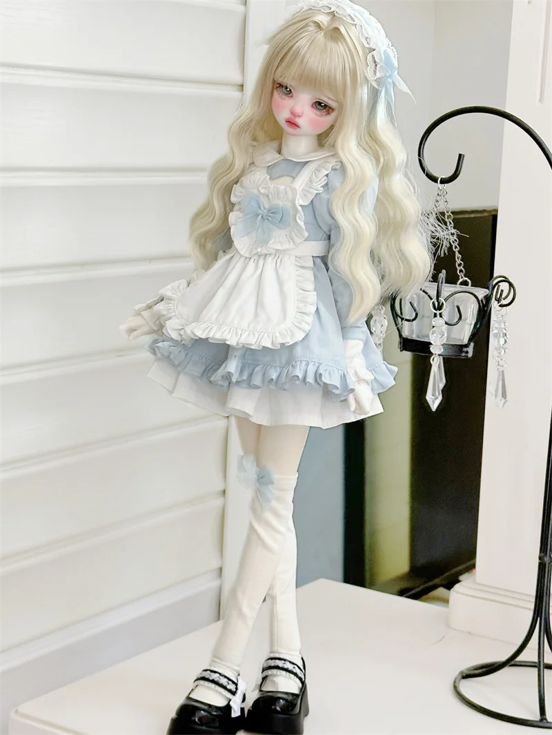 [Love Maid] 5-piece Set Short Skirt BJD Doll Dress Clothes Girls Cute 1/4 1/6 Multi-color Black Blue Pink Gifts Doll Accessories
