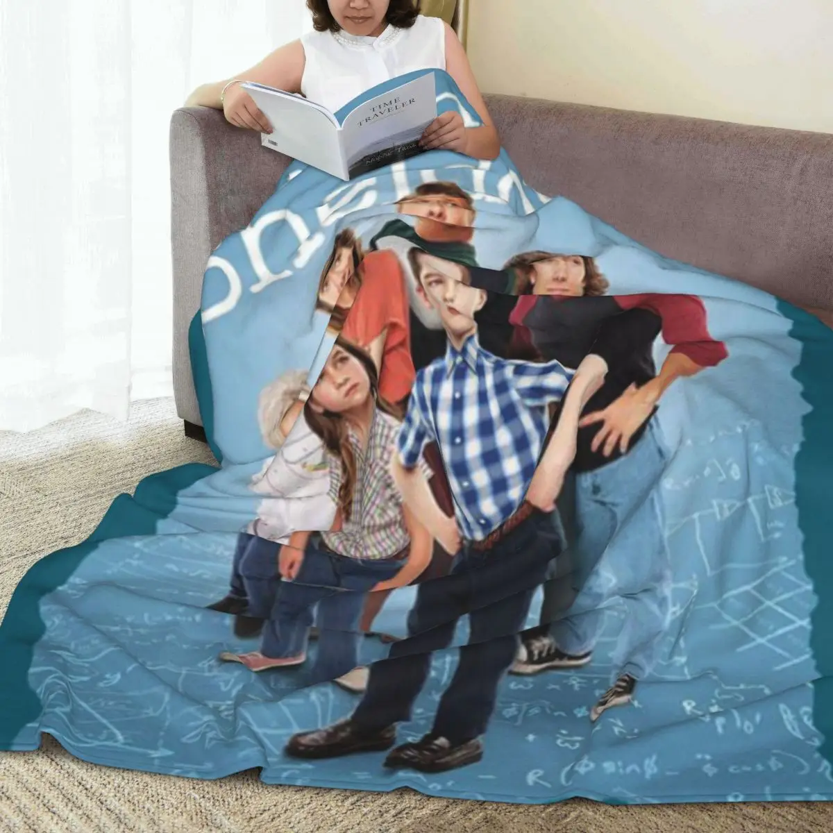 Throw Blanket YOUNG SHELDON Micro Fleece Blanket Four Sizes Modern Portable Suitable For Sofa AntiPilling Blanket