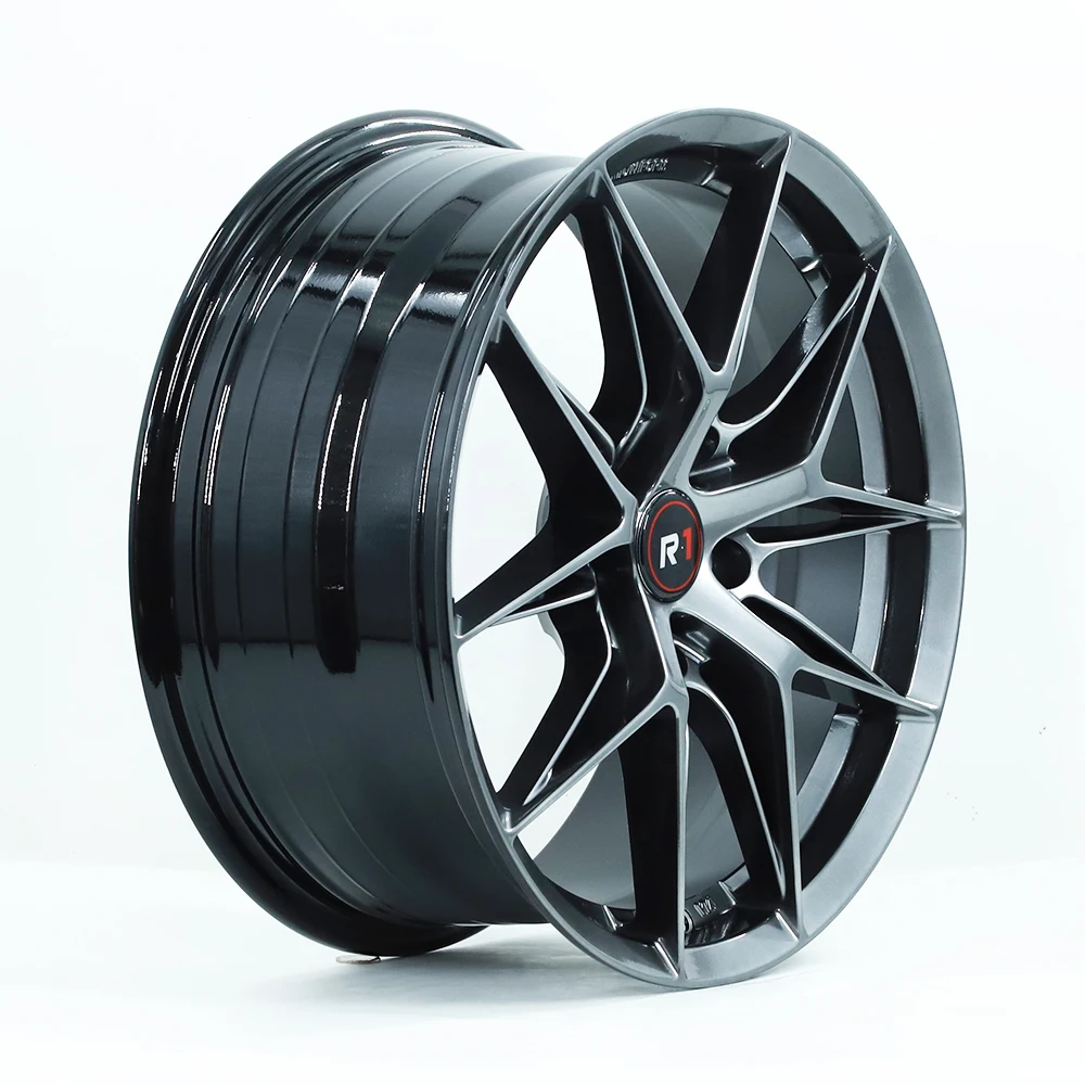 DX249 Ruedas de coche de radios múltiples Hyper Black 5X100 de 15/16/17/18/19 pulgadas